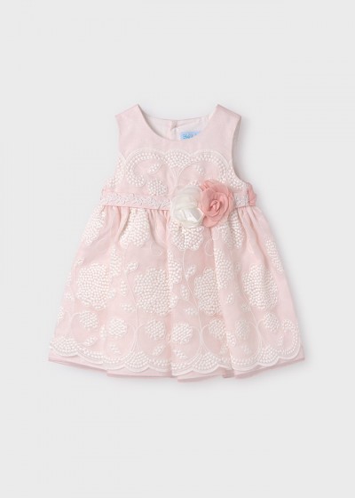 Vestito organza bordato