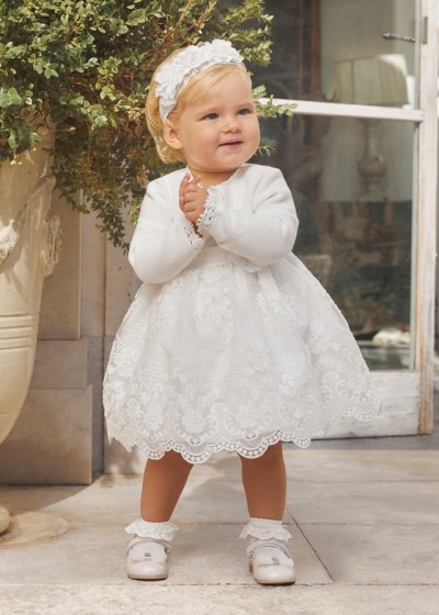 Vestito organza bordato