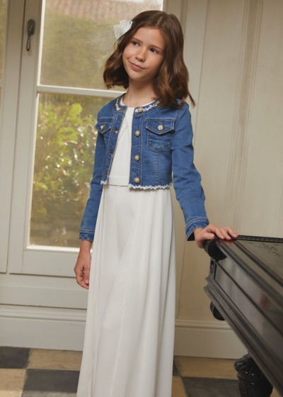 Tuta chiffon bambina Panna 065