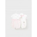 Set 2 pagliaccetti corti Rosa baby 089