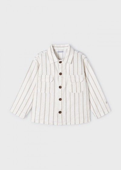 Overshirt lino righe
