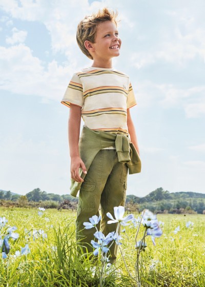 Pantalone cargo con patente