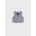 Gilet lino elegante Marino mix 047
