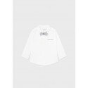 Camicia m/l lino elegante papillon Bianco 010