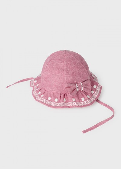 Cappello lino ricamo...