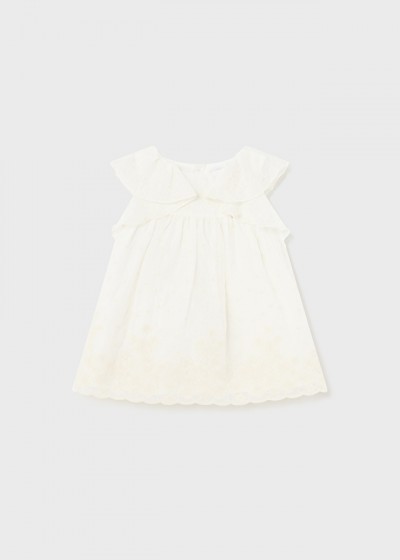 Vestito ricamato Ecru 064