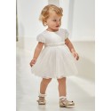 Vestito tulle plissettato Ecru 064