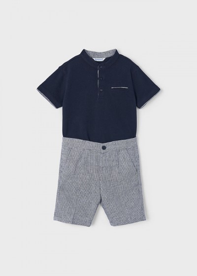 Completo bermuda lino polo