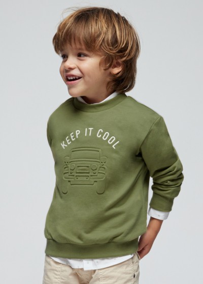 Pullover embossed print...
