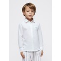 Camicia m/l lino Bianco 067