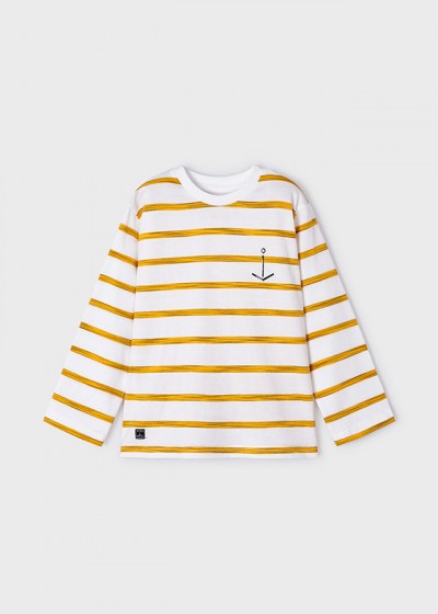 Maglietta m/l righe Ocra 027