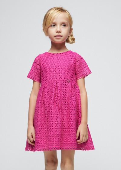 Vestito guipure Fucsia 083