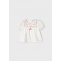Blusa ricamata Beige rubo 028