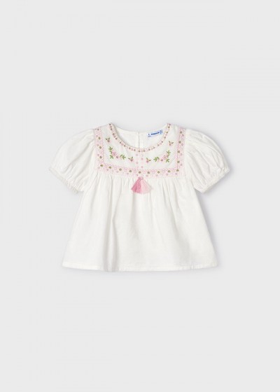 Blusa ricamata Beige rubo 028
