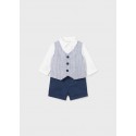 Completo pantalone corto gilet Azzurro mare 062