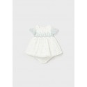 Vestito ricamato Panna giada 055