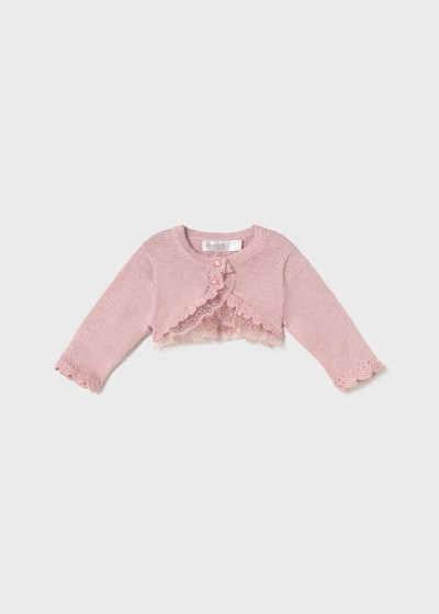 Cardigan cerimonia Rosa...