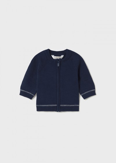 Cardigan con zip Marino 073