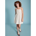 Vestito fiore Bianco osso 066