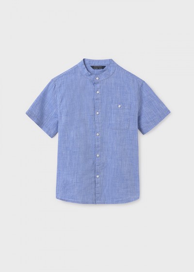 Camicia m/c collo mao Blu 042