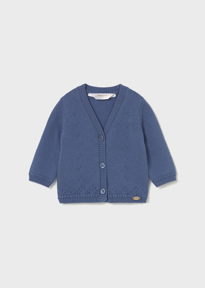 Cardigan collo a v tricot