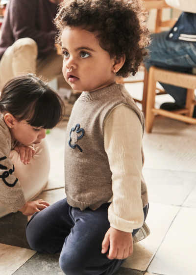Comp. pantalone gilet tricot