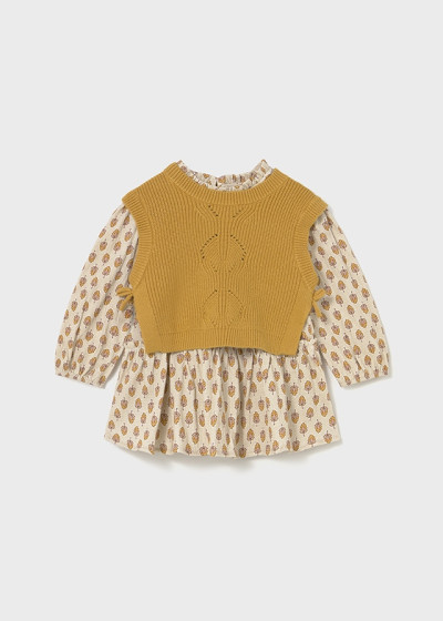 Vestito con gilet tricot