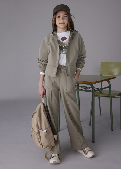 Pantalone lungo felpa wide leg