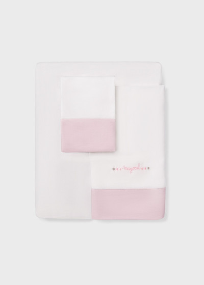 Lenzuola culla Rosa baby 012