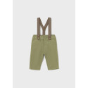 Pantalone lungo bretelle Oliva 086