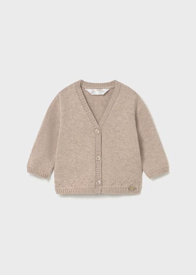 Cardigan collo a v tricot...