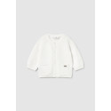 Cardigan girocollo tricot Ecru 048