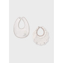 Set 2 bavaglini Ecru toffe 052