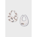Set 2 bavaglini Ecru blu 051