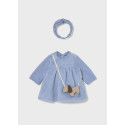 Vestito combinato pelo Dream blue 055