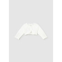Cardigan corto maglia basico Ecru 077
