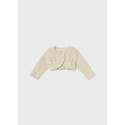 Cardigan corto maglia basico Champagne 076