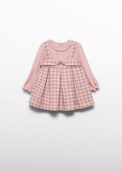 Vestito plichi tweed