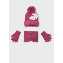 Compl. cappello sciarpa fiori Ciliegia mez 087