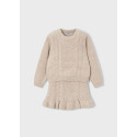 Compl. gonna tricot intrecciata Mix sesamo 069