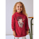 Vestito felpa cappuccio Rosso 059