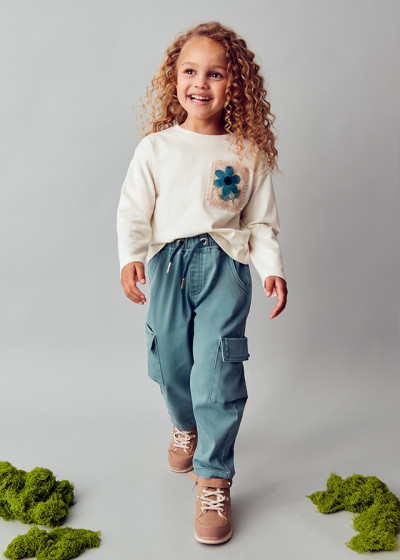 Pantalone cargo Salvia 064