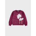 Maglione fiori applicazione Ciliegia mez 092