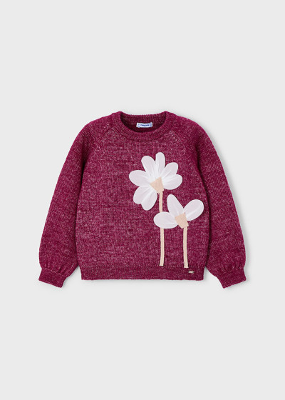 Maglione fiori applicazione...