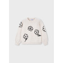 Maglione fiori applicazione Macchiato 093