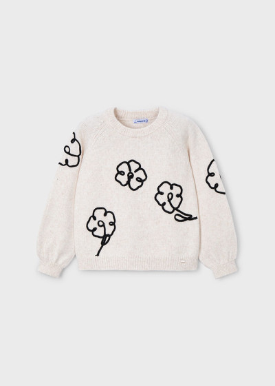 Maglione fiori applicazione...