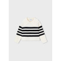 Maglione righe collo Macchiato 047