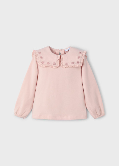 Blusa collo volant Pastello...