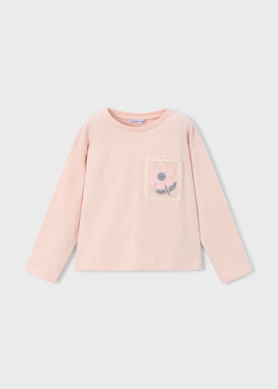 Maglietta m/l tasca crochet...