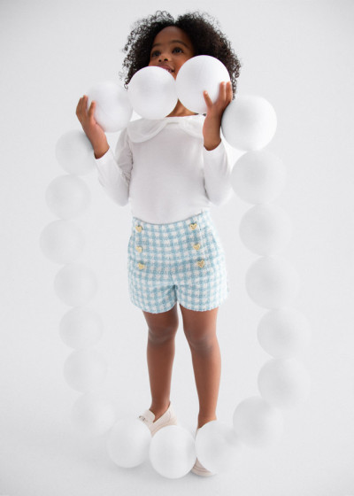 Bermuda quadri lurex